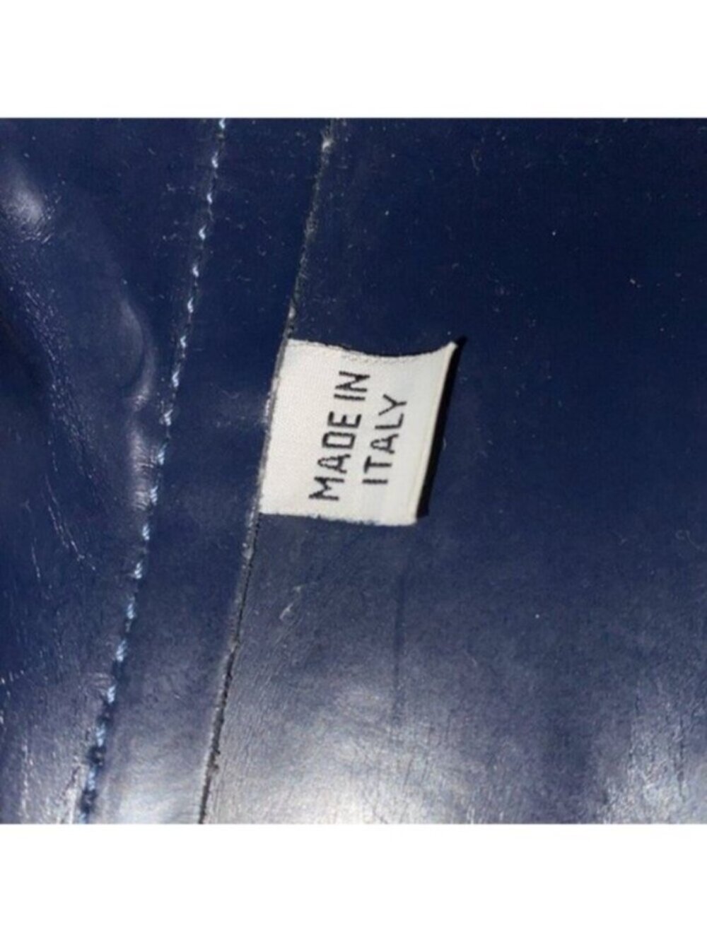 Mansur Gavriel Leather Bucket Bag Drawstring Navy Blue Gold Hardware Purse $695 - Picture 12 of 15